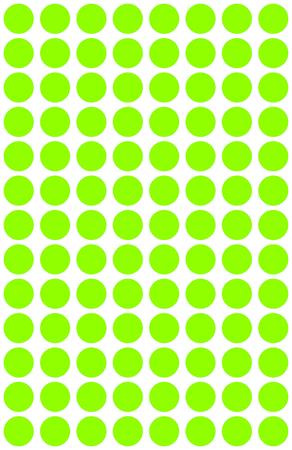 Etikety, okrúhle, priemer: 8 mm, AVERY ZWECKFORM, neónovo zelené, 416 etikiet/bal 4