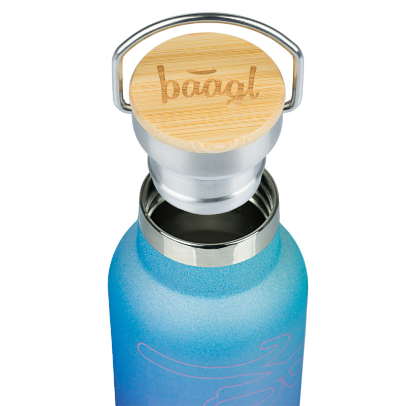 BAAGL Termofľaša s bambusovým viečkom Gradient modro-fialová, 500 ml 2