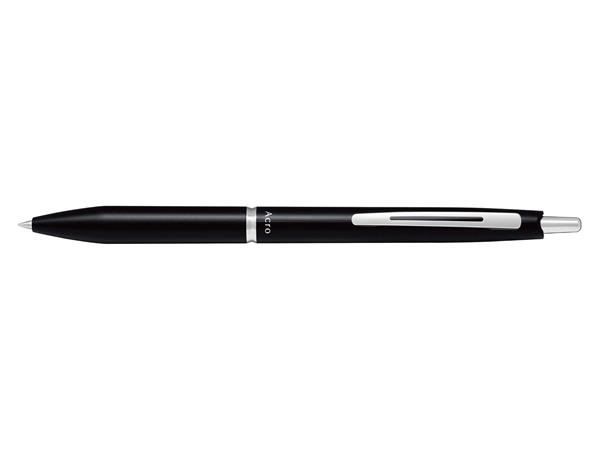 Guľôčkové pero, 0,32 mm, stláčací mechanizmus, čierne telo, PILOT "Acro 1000", modré