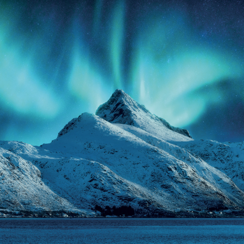 NOTIQUE Grid calendar Aurora Borealis 2027, 30 x 30 cm 2