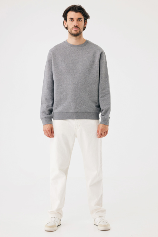 IQONIQ Toria Unisex mikina s okrúhl. výstrihom z rec. bavlny light heather anthracite XXS 10