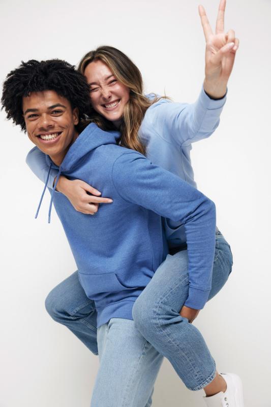 Mikina s kapucňou IQONIQ Jasper z recykl. bavlny sky blue XXS 8