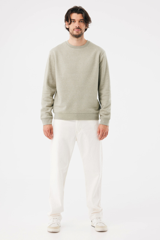 IQONIQ Toria Unisex mikina s okrúhl. výstrihom z rec. bavlny light heather green XS 6