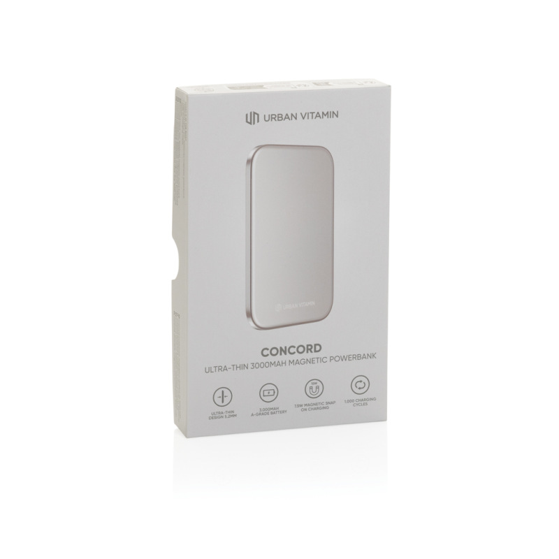Urban Vitamin Concord RCS ultra-tenká 3000 mAh powerbanka strieborná 14