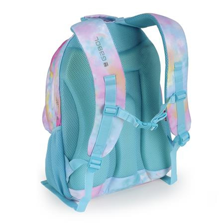 Školská taška, so zipsom, GABOL "Mystic", svetlomodrá, batikovaný efekt 5