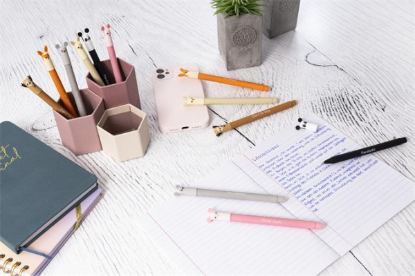 Roller, 0,7 mm, zmazateľný, EBERHARD FABER "Panda", modrá 3