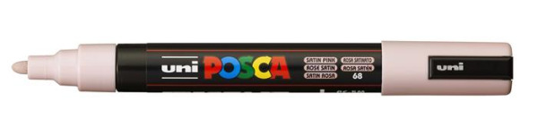 Dekoračný popisovač, 1,8-2,5 mm, UNI "Posca PC-5M", saténovo ružový 2