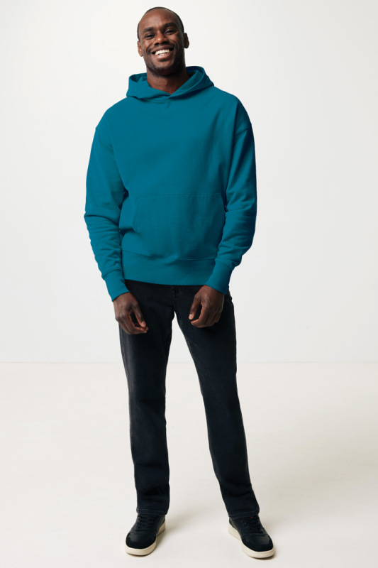 Mikina s kapucňou IQONIQ Yoho relaxed fit z recykl. bavlny dark teal S 4