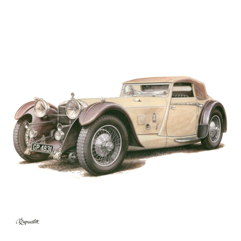 NOTIQUE Poznámkový kalendár Classic Cars – Václav Zapadlík 2027, PLASTIC FREE, 30 x 30 cm 8