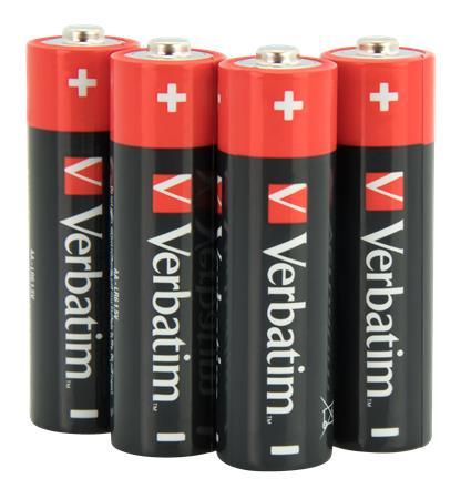 Batéria, AA, tužková, 4 ks, VERBATIM "Premium"