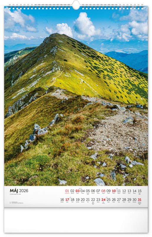 NOTIQUE Nástenný kalendár Tatry 2026, 33 x 46 cm 5