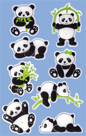 Nálepky, plast, 1 hárok, 76x120 mm, AVERY ZWECKFORM, "Z-Design No.57297", panda 2