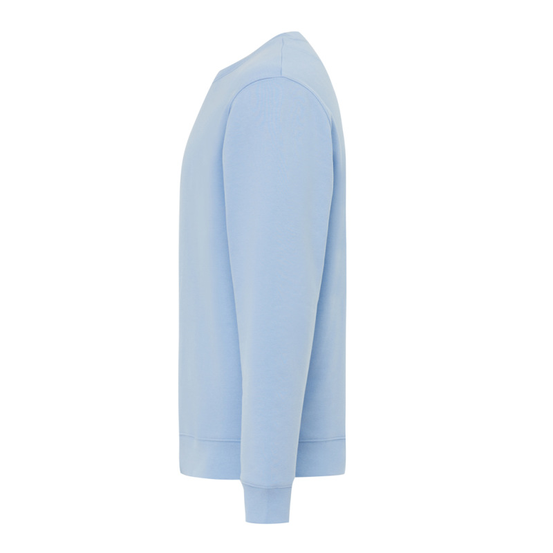IQONIQ Toria Unisex mikina s okrúhl. výstrihom z rec. bavlny sky blue XXS 3