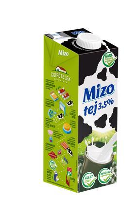 Mlieko, trvanlivé, s uzáverom, 3,5%, 1 l, MIZO