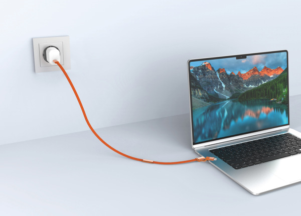 Arc RCS 60W 120 cm 2 v 1 rýchlonabíjací kábel oranžová 5