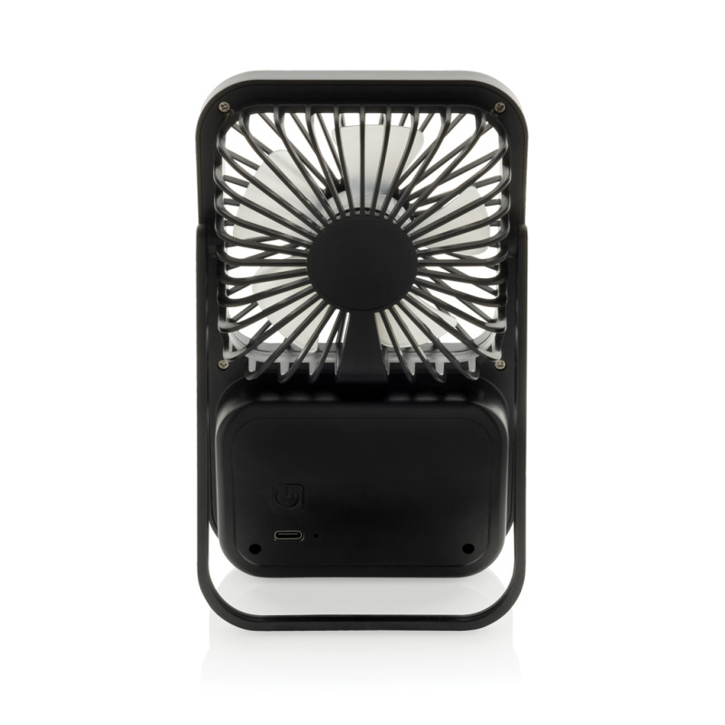 Aervina RCS nabíjateľný stolový ventilátor z rec. plastu čierna 3