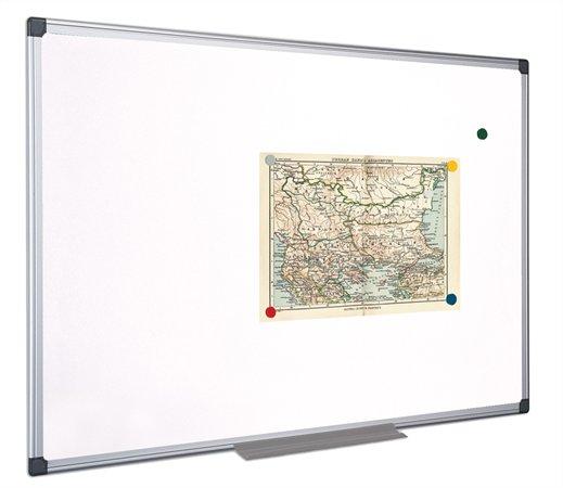 Biela tabuľa, magnetická, 45x60 cm, hliníkový rám, VICTORIA