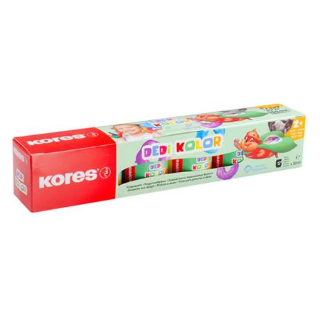 Prstové farby, KORES "Dedi Kolor", 6 rôznych farieb 1