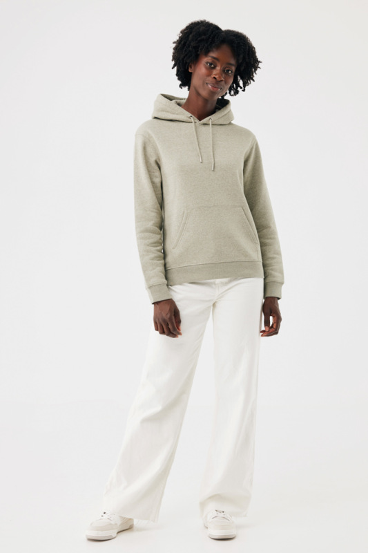 IQONIQ Joshua Unisex mikina s kapucňou z rec. bavlny light heather green L 5
