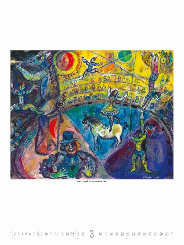 Nástenný kalendár Marc Chagall 2026 3