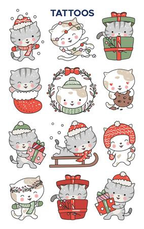 Tetovacie nálepky, 1 hárok, 76x120 mm, AVERY ZWECKFORM, "Z-Design No.54154", mačka 2