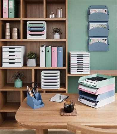 Nástenný organizér, 1 priehradka, ležatý, 38,2x28,9x7,2 cm, EXACOMPTA "Autentik", modro si 3