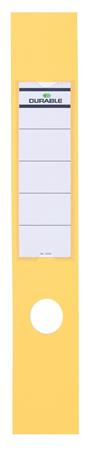 Chrbtový štítok, pre zakladače, samolepiaci, 60 x 390 mm, DURABLE „ORDOFIX®“, žltý