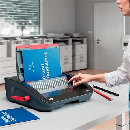 Viazací stroj pre plastovú väzbu, elektrický, 390 listov, GBC "CombBind CB25E" 2