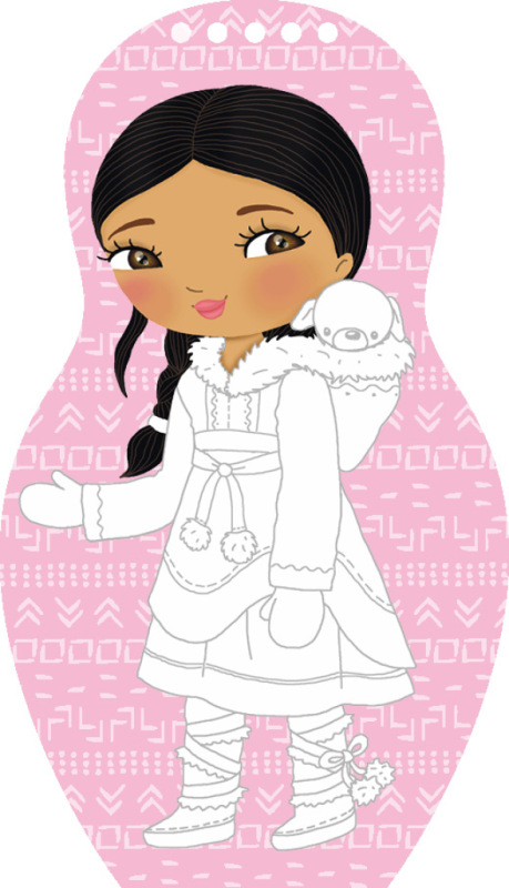 Obliekame eskimácke bábiky ANOUK – Maľovanky 1