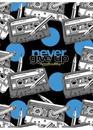 Zošit, A5, linajkový, 80 listov, SHKOLYARYK "Never give up", mix 3