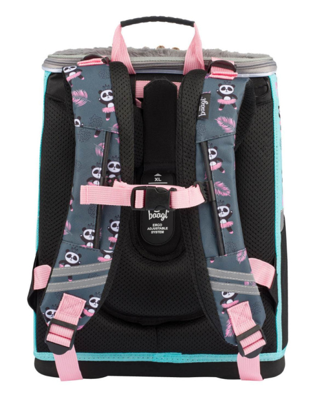 BAAGL SADA 5 Zippy Panda: aktovka, peračník, vrecko, zástera, peňaženka 3