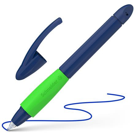 Roller pero, s náplňou, veľkosť M, SCHNEIDER "Base Ball", modro-zelené