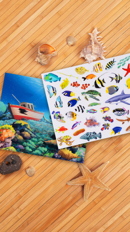 Čítaj a nalepuj – POD HLADINOU, kniha se samolepkami 4