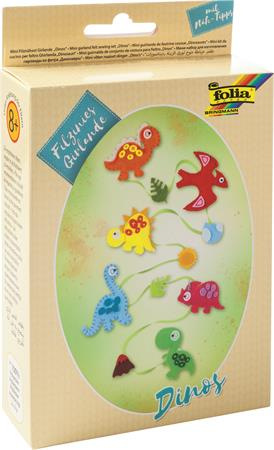 Kreatívna mini filcová tvorivá súprava, girlanda, FOLIA, dinosaurus 1