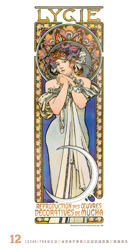 Nástenný kalendár Alfons Mucha 2026 12