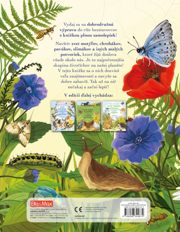 SVET CHROBÁKOV, MOTÝĽOV a iných potvoriek – Kniha samolepiek 11