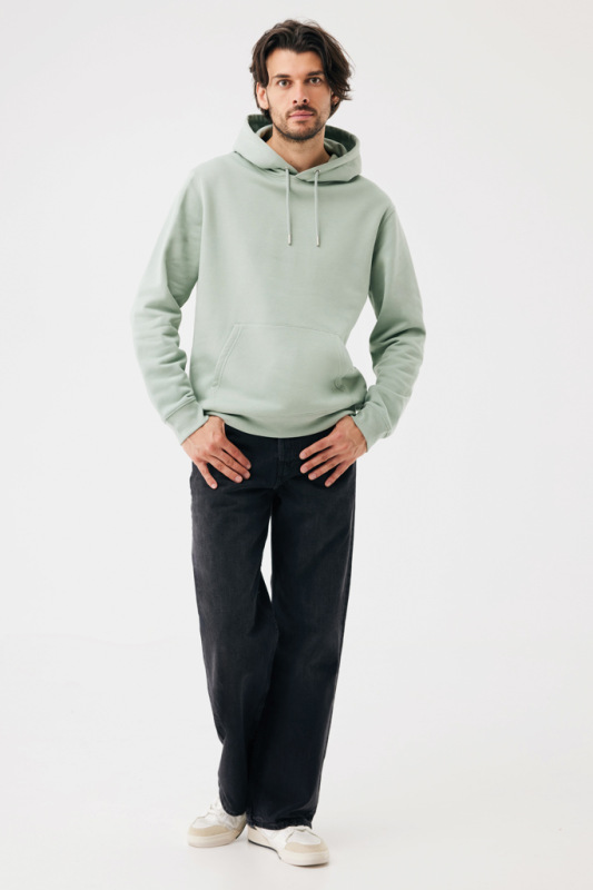IQONIQ Joshua Unisex mikina s kapucňou z rec. bavlny Iceberg green XL 11