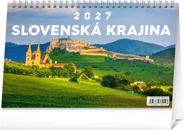 NOTIQUE Stolový kalendár Slovenská krajina 2027, 23,1 x 14,5 cm
