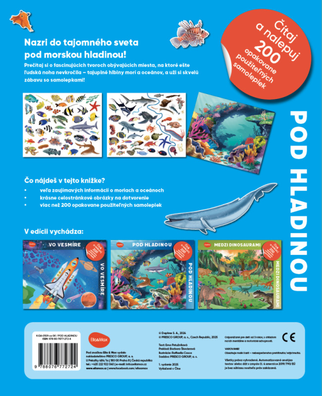 Čítaj a nalepuj – POD HLADINOU, kniha se samolepkami 6
