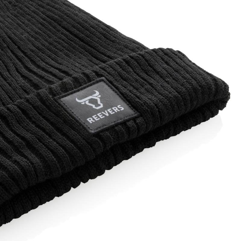 Dvojito pletená beanie čapica Impact z Polylana® AWARE™ čierna 6