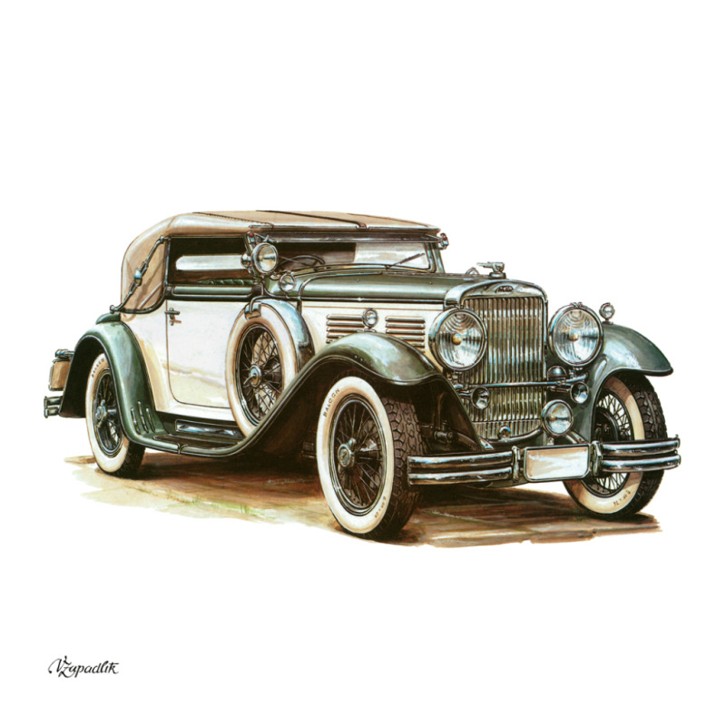 NOTIQUE Poznámkový kalendár Classic Cars – Václav Zapadlík 2027, PLASTIC FREE, 30 x 30 cm 7