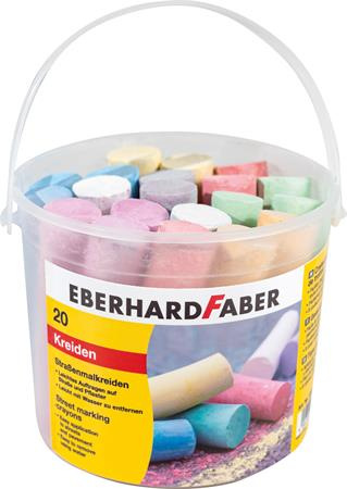 Krieda na asfalt, 20 kusov, EBERHARD FABER, 8 rôznych farieb 1