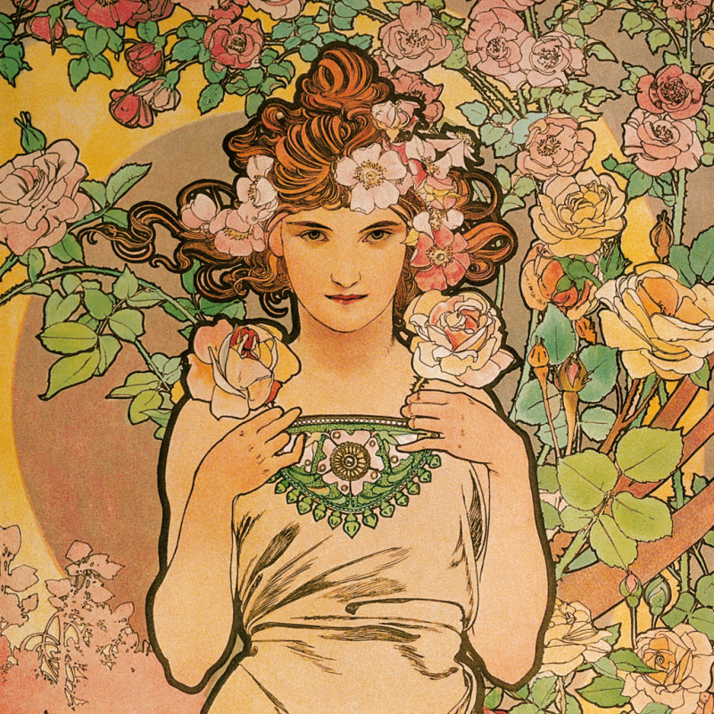 NOTIQUE Poznámkový kalendár Alfons Mucha 2026, 30 x 30 cm 9