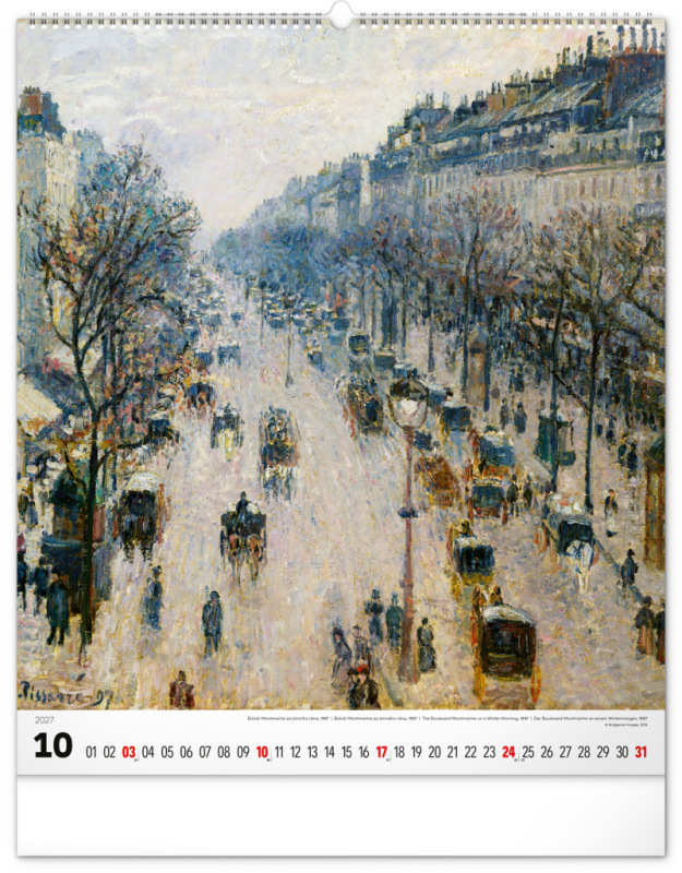 NOTIQUE Nástenný kalendár Impresionizmus 2027, 48 x 56 cm 10