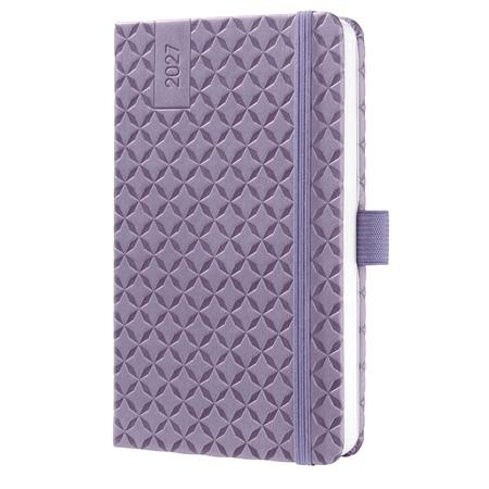 Diár, A6, týždenný, 2027, tvrdá obálka, SIGEL "Jolie", Lavender Purple 2