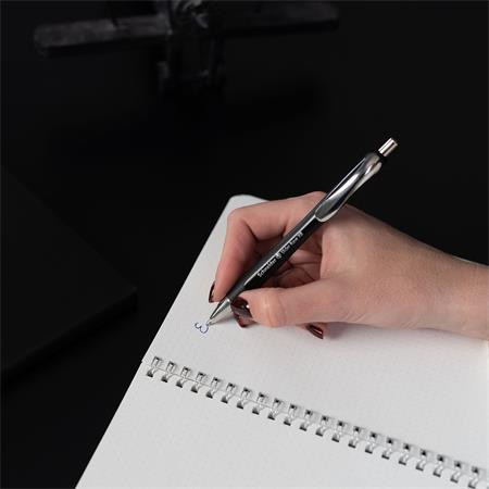 Guľôčkové pero, 0,7 mm, tlačidlové, SCHNEIDER "Slider Rave XB", čierne, modré 7