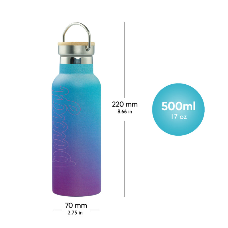BAAGL Termofľaša s bambusovým viečkom Gradient modro-fialová, 500 ml 3
