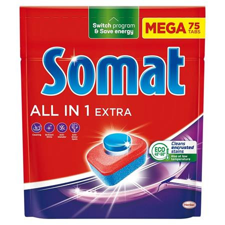 SOMAT Somat ALL IN 1 EXTRA tablety do umývačky riadu, 75 ks