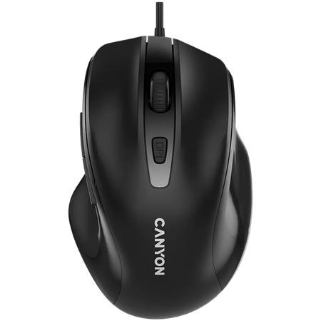 Myš, drôtová, optická, USB, CANYON "M-6", čierna 1