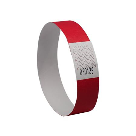 Identifikačný náramok, odolný proti roztrhnutiu,, 265x19 mm, AVERY ZWECKFORM "Tyvek", červ 2